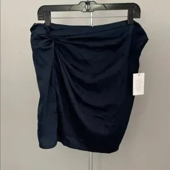 Eloquii Dresses & Skirts - Eloquii Dark Blue Polyester Mini Skirt with Zipper Back